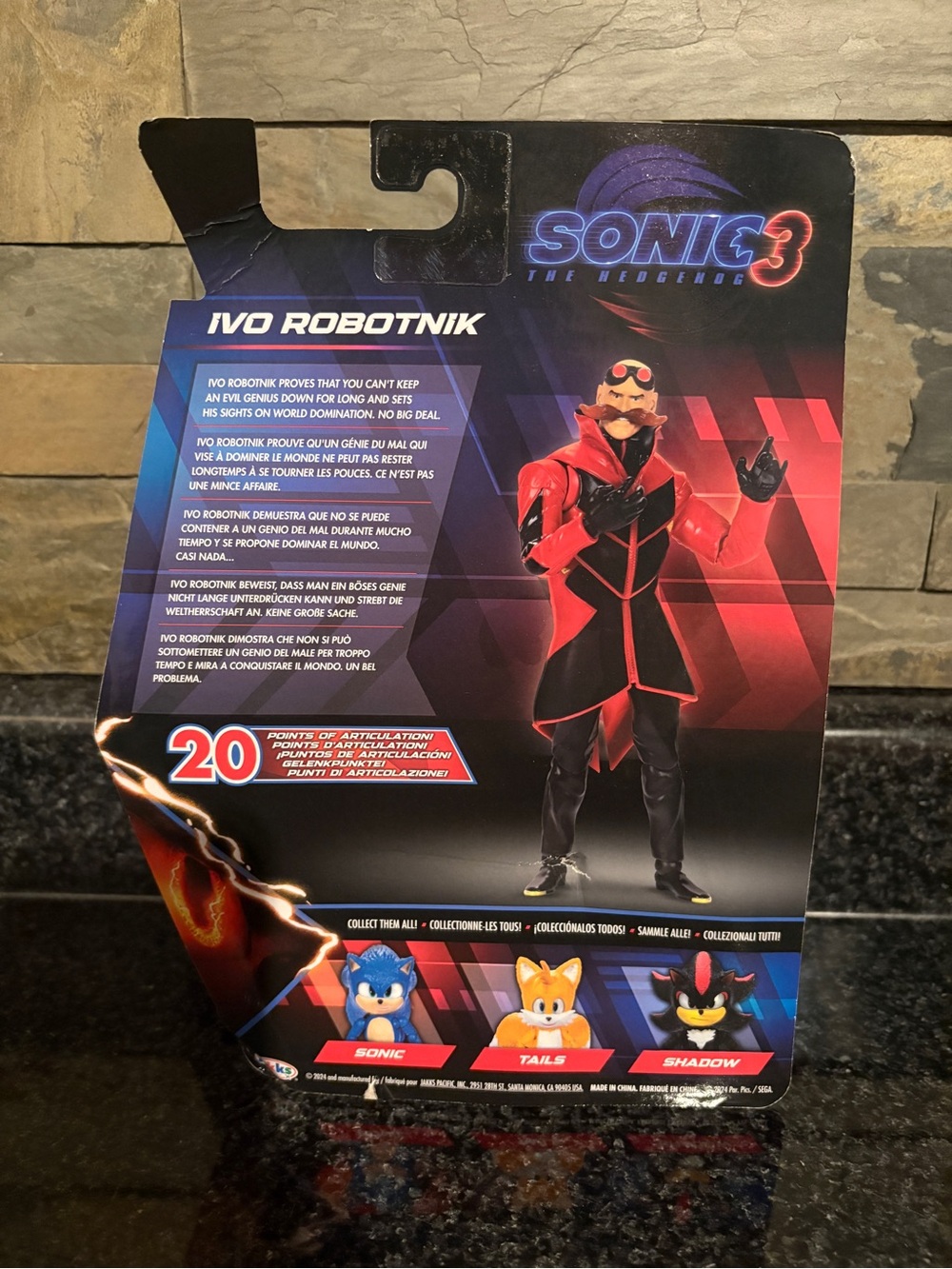 Sonic 2 Ivo Robotnik Action Figure - Red and Black - Picture 2 of 2
